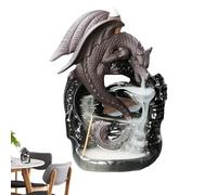 Bruciatore di incenso a forma di drago, porta incenso in ceramica a flusso inverso, ornamento decorativo per aromaterapia, decorazione per la casa, porta bastoncini di incenso a forma di drago, motivo