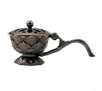 Bruciatore di incenso a forma di loto, con manico, per decorare la casa, perfetto per spazi di yoga e meditazione