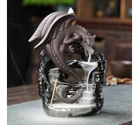 Bruciatore di incenso a riflusso con statua del drago, adorabile per il