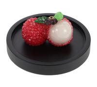 Bruciatore di incenso al litchi con posacenere in bambù - Base per incenso a