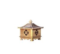 Bruciatore di incenso, bruciatore a cono, creativo quadrato in rame for bastoncini o spirali, coni salvia e for la decorazione della stanza(Bronze)