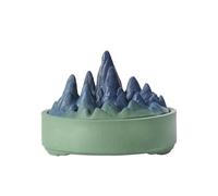 bruciatore di incenso Bruciatore di incenso in ceramica con coperchio, porta incenso for interni/esterni, for meditazione, yoga, spa, arredamento(Green)