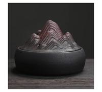 bruciatore di incenso, Bruciatore di incenso in ceramica con design a montagna - Porta Zen for animali domestici e prevenzione incendi for la decorazione della casa(Red)