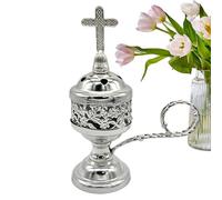 Bruciatore di incenso della chiesa - Porta incenso a forma di metallo, strumento decorativo per aromaterapia | Accessorio rituale di bava per la decorazione della casa, uso spirituale, calmo,