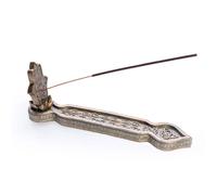 Bruciatore di incenso Hamsa splendidamente dipinto oro Resina colata pesante di