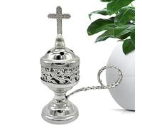 Bruciatore di incenso in metallo, stile antico, ciotola di incenso, classica ciotola di frassino, supporto per aromaterapia, elegante diffusore di profumo per decorazioni per la casa, profumo