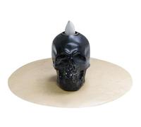 Bruciatore di incenso in resina a forma di teschio, con di incenso a flusso inverso, supporto decorativo gotico sk-ul | Bruciatore creativo per Halloween | Sala da meditazione ar0ma