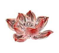 bruciatore di incenso Porta incenso di lusso in stile Lotus smaltato con foro di scarico, bruciatore di incenso decorativo creativo for interni(Red)