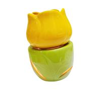 Bruciatore di oli essenziali a forma di fiore per decorare casa e ufficio