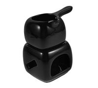 Bruciatore di Oli Essenziali in Ceramica Nera per Casa e Studi | Diffusione Aromatica, Regolazione Precisa della Temperatura, Uso Professionale, Stile Elegante Decorativo