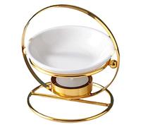Bruciatore di oli essenziali in metallo, porta tealight, decorazione per la casa, oro dorato