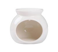 Bruciatore di oli essenziali, moderno portacandela per portico, bagno, giardino, bianco