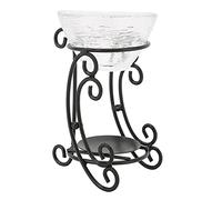 Bruciatore di Oli Essenziali per Aromaterapia, Diffusore in Fornace di Ferro con Tazza di Cristallo, Facile da Usare, Decorazione per Interni