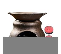 Bruciatore di oli in ceramica per aromaterapia, con 2, diffusore di profumo multifunzionale in ceramica, kit bruciatore di incenso per candela, per casa, ufficio, scrivania, camera da