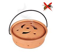Bruciatore d'incenso per anti vespe, vasi in terracotta repellente per vespe attraverso l'odore del caffè, ciotola ignifuga per repellente per zanzare/vespe (15,5 x 5,2 cm)