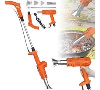Bruciatore elettrico erbacce pistola aria calda 5 ugelli,for diserbo | Bacchetta termica diserbo 3 in 1,accendino barbecue,diserbo termico 650℃,coperture scioglimento ghiaccio(Orange)