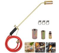 Bruciatore Erba a Gas Butano Propano Portatile Diserbante Termico di Piante Erbacce Lunghezza 58 cm Fiamma Ossidrica Weed Burner Accensione Pizoelettrica Manutenzione Giardino Esterno