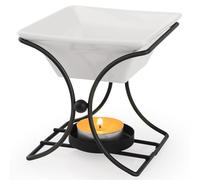 Bruciatore forma a X di Oli Essenziali Sospeso, Diffusore di Oli Essenzial | Candela Brucia Essenze Ceramica con Aroma Lamp Portacandele Decorazione Casa Camera da Letto Yoga, Nero