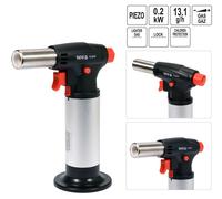 Bruciatore Gas di Bunsen Fiamma Ossidrica Accensione Piezo Butano 1300°C