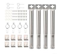 Bruciatore in acciaio inox regolabile da 30,5 a 44,5 cm per Charbroil per Outback per barbecue a gas Campingaz