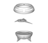 Bruciatore Incenso Klingon Star Trek DS9 Sons of Mogh Replica Stampato 3D