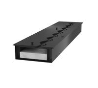 Bruciatore Inserto A Bioetanolo In Inox Nero Da Incasso Con Fibra di Ceramica (100cm)