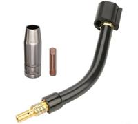 Bruciatore MIG a collo di cigno per saldatura Vulcan OmniPro 220, per MB14/15AK, con ugello a gas, diffusore ugello a contatto, 0,8 mm, accessori in rame resistente al calore per industria e