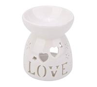 Bruciatore Oli Essenziali, Brucia Essenze in Ceramica, Hollowing Lampade per Decorazione Casalinga Meditazione Ideas(Amore)