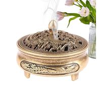Bruciatore per affumicatura - Supporto in metallo decorativo in resina con design a bobina, decorazione per la casa, per aromaterapia, un importante set di bruciatori per zim