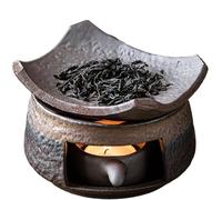 Bruciatore per aromaterapia con cedro e zen, in ceramica, per aromaterapia, bruciatore per oli essenziali e erbe, bruciatore per erbe aromatiche e cedro zen, con lumini, bruciatore per olio per