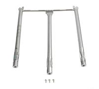 Bruciatore per barbecue in acciaio inox 304 di ricambio per Weber per Spirit 300 serie E-310 E-320 S-310 e GS4 per Spirit II, controllo frontale 2013-2017, con tubo a croce, argento