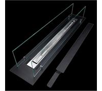 Bruciatore per camino a bioetanolo biocamino in acciaio con vetri da 100 cm Volume riscaldabile 25-30 mt2