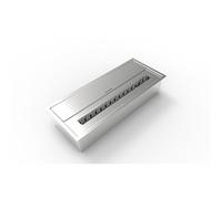 Bruciatore per camino a bioetanolo biocamino in acciaio inox 3,5 lt Dimensioni 45,7x18,7x h9,5 cm