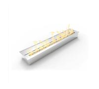 Bruciatore per camino a bioetanolo biocamino in acciaio inox 7 lt 91,5X18,7XH9,5 cm