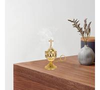 Bruciatore Per Carboncini Porta Incenso Bastoncini Stufa Aromaterapia Di Ferro