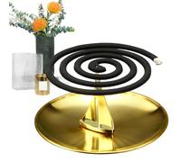 Bruciatore per incenso a | Barca in metallo per raccolta cenere | Supporto incenso a da interni decorativo | per interni camera da soggiorno cucina terrazza giardino cortile picnic escursionismo