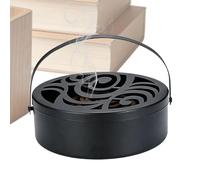 Bruciatore Per Incenso A - Rotondo Resistente Al Calore Portatile Con Coperchio E Maniglia | Porta Incenso A E Raccoglicenere - Per Meditazione, Yoga, Camera Da, Ufficio, Campeggio All'Aperto