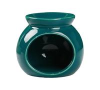 Bruciatore per oli essenziali in ceramica, per soggiorno, camera da letto, balcone, verde, 4,3 x 6 x 6,5 cm