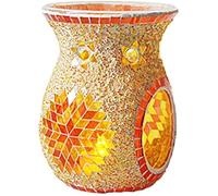 Bruciatore per oli essenziali in vetro mosaico, bruciatore per cera profumato, bruciatore per candele profumate, per decorazione domestica (colore A)