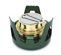 Bruciatore portatile ad alcool con coperchio in lega di alluminio per campeggio all'aperto Escursionismo Zaino da cucina Accessori (Verde)