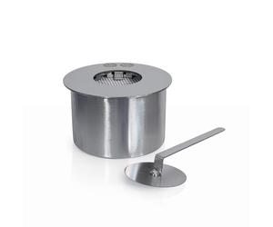 Bruciatore tondo per camino a bioetanolo biocamino inox 2 lt d.20 cm