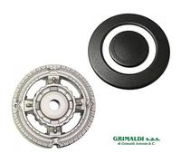 BRUCIATORE TRIPLA CORONA E PIATTELLO OPACO PER PIANO COTTURA HOTPOINT WHIRLPOOL