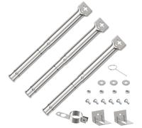 Bruciatore universale per barbecue a gas, ricambi per tubo bruciatore per barbecue in acciaio inossidabile,pezzi di ricambio per FirePlus,Fire Mountain e altre griglie (da 30,8 cm a 44,9 cm, 3 pezzi)