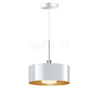 Bruck Cantara Lampada a sospensione LED, cromo lucido/vetro bianco/dorato - 30 cm - dim to warm