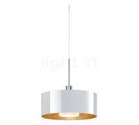 Bruck Cantara Lampada a sospensione LED per Maximum Sistema, cromo lucido/vetro bianco/dorato - 30 cm - dim to warm