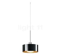 Bruck Cantara Lampada a sospensione LED per Maximum Sistema, cromo lucido/vetro nero/dorato - 19 cm