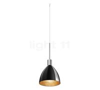Bruck Silva Lampada a sospensione LED per Maximum Sistema - ø16 cm, cromo lucido - vetro nero/dorato