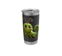 Bruco Bruchi Divertenti Metamorfosi Verde Dolce Bruco Bicchiere termico in acciaio inox doppia parete