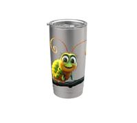 Bruco Bruchi Divertenti Metamorfosi Verde Dolce Bruco Bicchiere termico in acciaio inox doppia parete