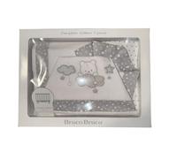Bruco Bruco - Set Letto 3 pezzi, Grigio - Orsacchiotto